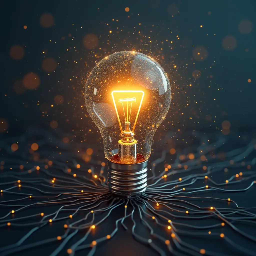Symbole d'innovation et d'idées neuves