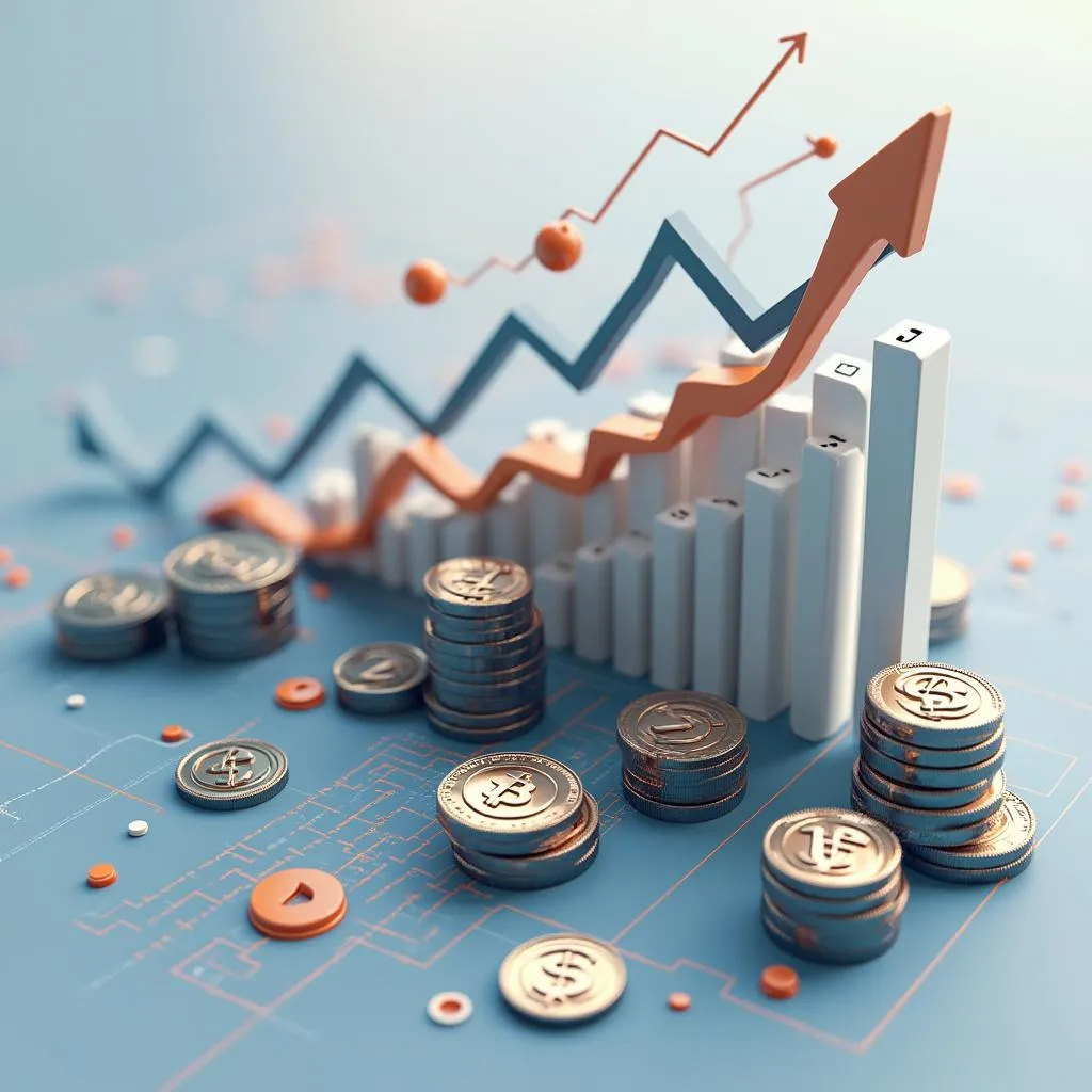 Graphiques financiers et calculatrice