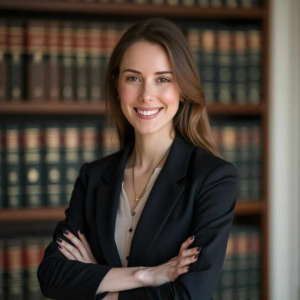 Portrait d'une consultante experte en droit des affaires